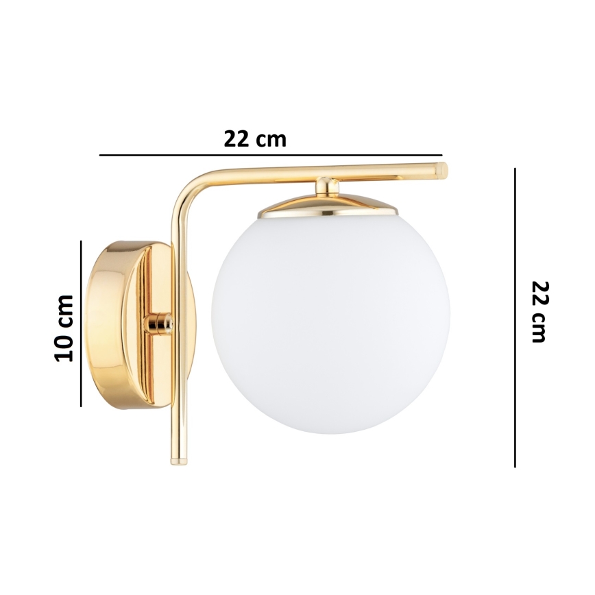 Brilagi - Lampă de perete MILO 1xE27/60W/230V aurie