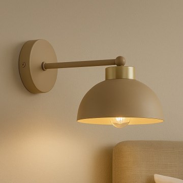 Brilagi - Lampă de perete MOON 1xE27/60W/230V bej/auriu