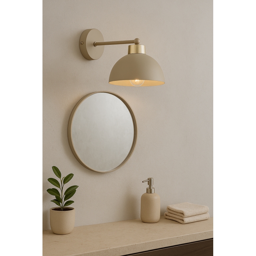 Brilagi - Lampă de perete MOON 1xE27/60W/230V bej/auriu