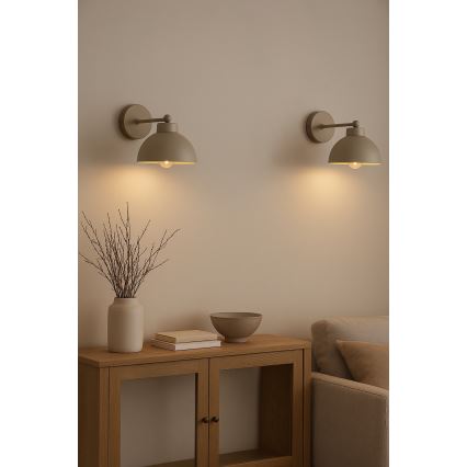Brilagi - Lampă de perete MOON 1xE27/60W/230V bej/auriu