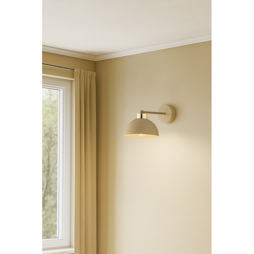 Brilagi - Lampă de perete MOON 1xE27/60W/230V bej/auriu