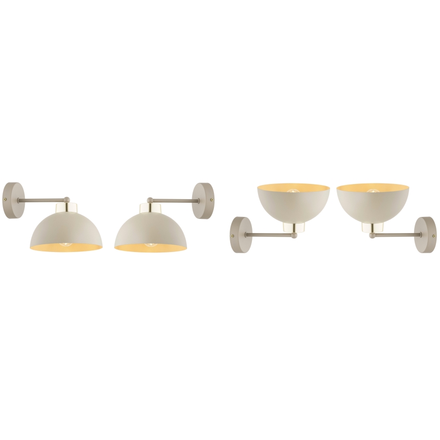 Brilagi - Lampă de perete MOON 1xE27/60W/230V bej/auriu