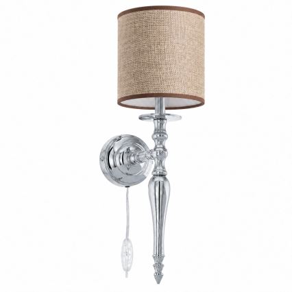BRILAGI - Lampă de perete NUBILA 1xE27/60W/230V crom lucios/maro