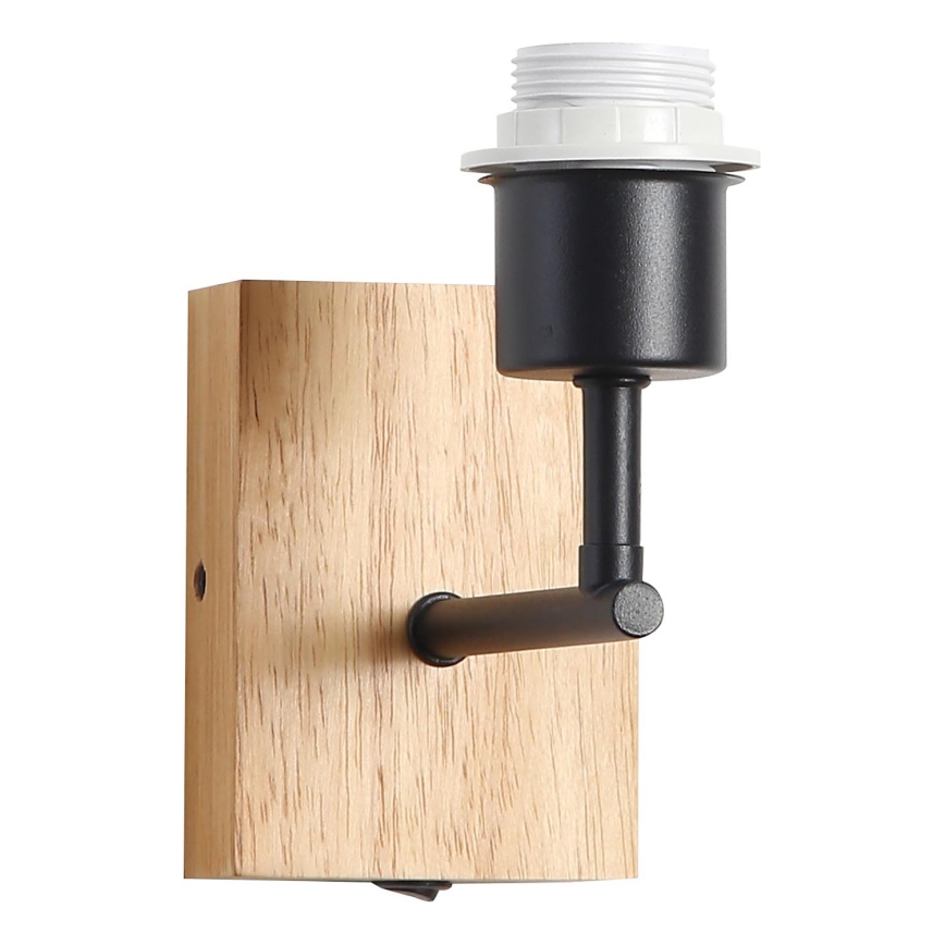 Brilagi - Lampă de perete NUBILA WOOD 1xE27/25W/230V stejar/negru/gri deschis