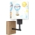 Brilagi - Lampă de perete pentru copii BOBO WOOD 1xE27/25W/230V stejar/negru/alb/motive animale