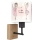 Brilagi - Lampă de perete pentru copii BOBO WOOD 1xE27/25W/230V stejar/negru/alb/roz/balerine