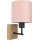 Brilagi - Lampă de perete pentru copii BOBO WOOD 1xE27/25W/230V stejar/negru/roz