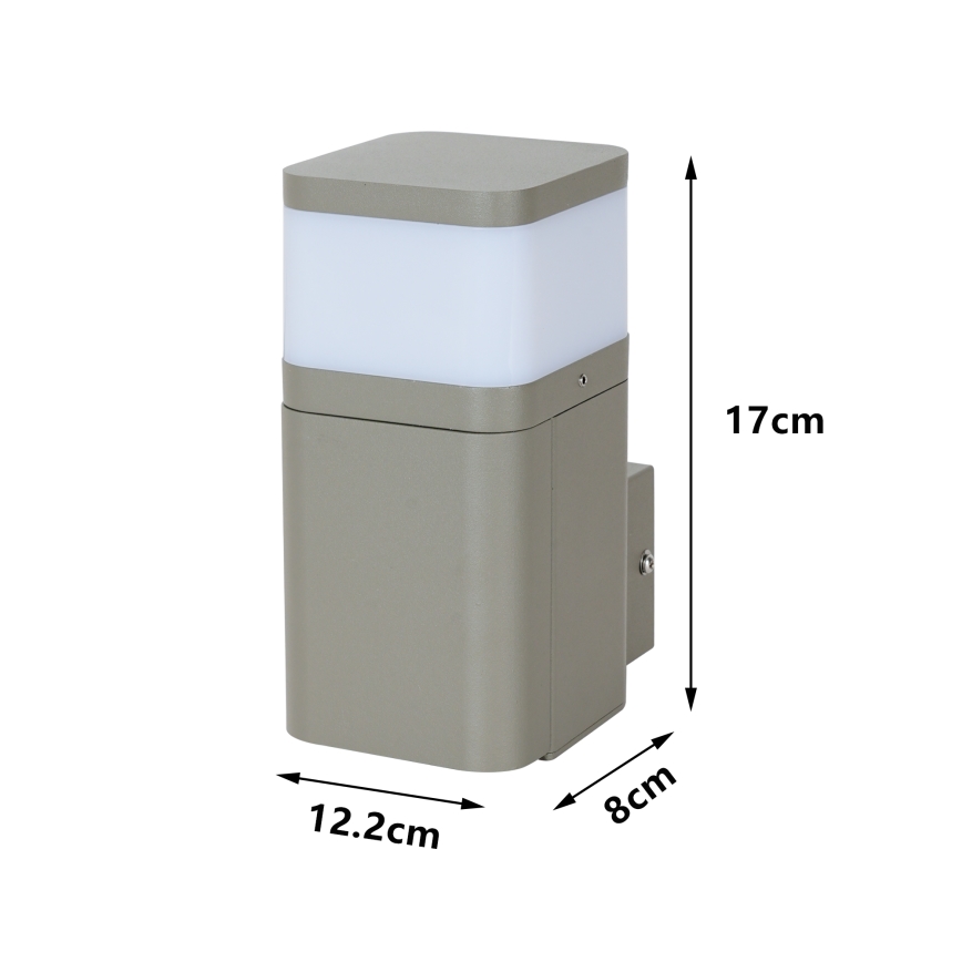 BRILAGI - Aplică de perete pentru exterior cu priză SCHUKO PILLAR 1xG9/11W/230V IP44 gri