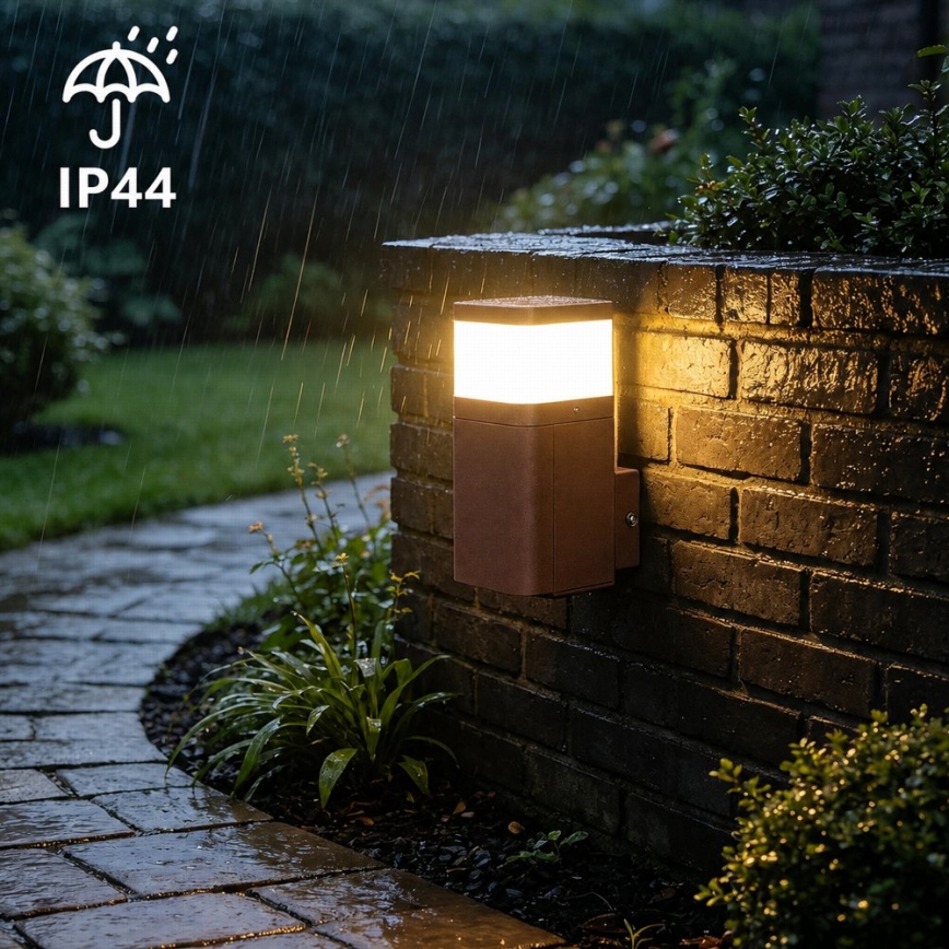 BRILAGI - Lampă de perete pentru exterior cu priză SCHUKO PILLAR 1xG9/11W/230V IP44 maro