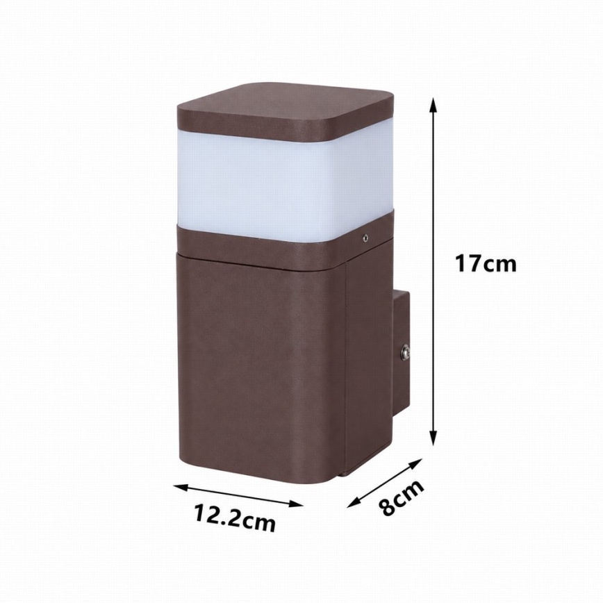 BRILAGI - Lampă de perete pentru exterior cu priză SCHUKO PILLAR 1xG9/11W/230V IP44 maro