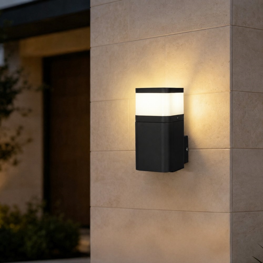 BRILAGI - Lampă de perete de exterior cu priză SCHUKO PILLAR 1xG9/11W/230V IP44 neagră