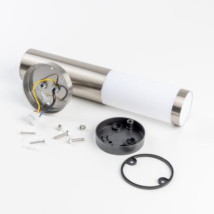 BRILAGI - Lampă de perete pentru exterior cu senzor ELIA 1xE27/20W/230V IP44 crom mat