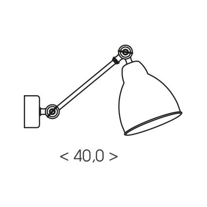 Brilagi - Lampă de perete QUILL 1xE27/40W/230V 40 cm albă