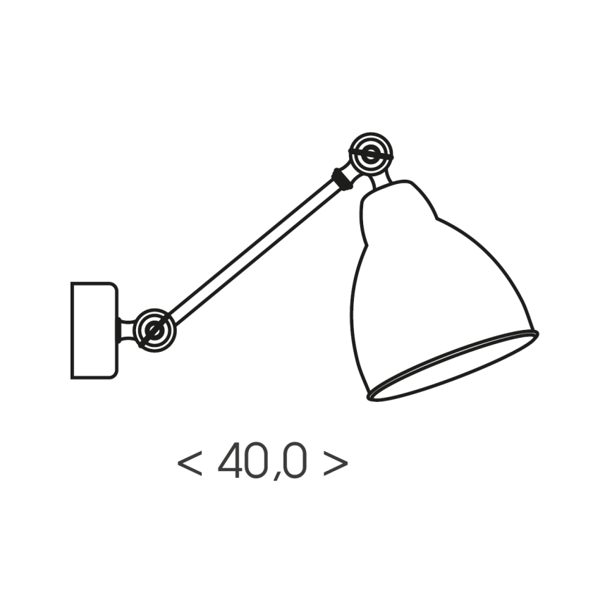 Brilagi - Lampă de perete QUILL 1xE27/40W/230V 40 cm albă