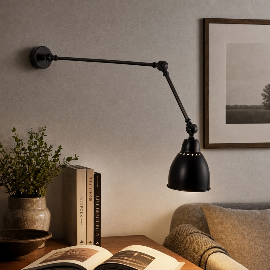 Brilagi - Lampă de perete QUILL 1xE27/40W/230V 83 cm neagră