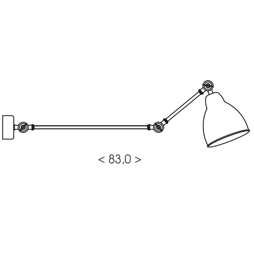 Brilagi - Lampă de perete QUILL 1xE27/40W/230V 83 cm neagră