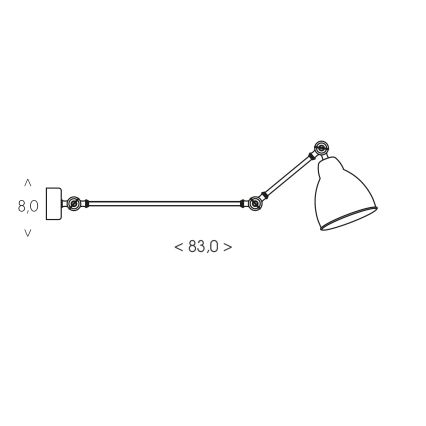 Brilagi - Lampă de perete QUILL 1xE27/40W/230V 83 cm neagră
