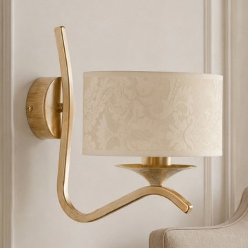 Brilagi - Lampă de perete SAPHIRE 1xE27/15W/230V crem/auriu/patină