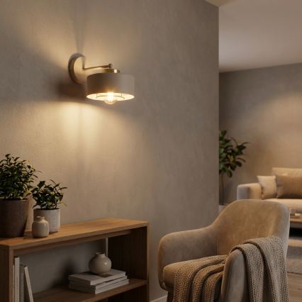 Brilagi - Lampă de perete SPRING 1xE27/60W/230V bej/auriu