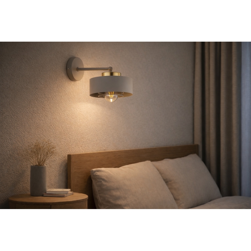 Brilagi - Lampă de perete SPRING 1xE27/60W/230V bej/auriu