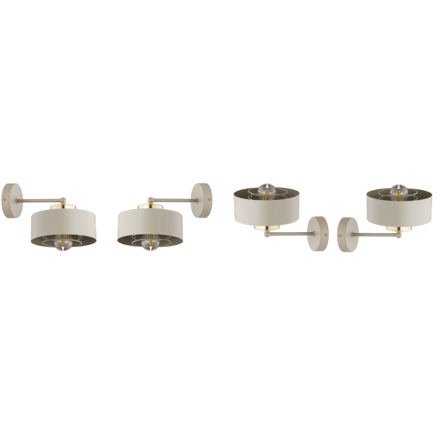 Brilagi - Lampă de perete SPRING 1xE27/60W/230V bej/auriu