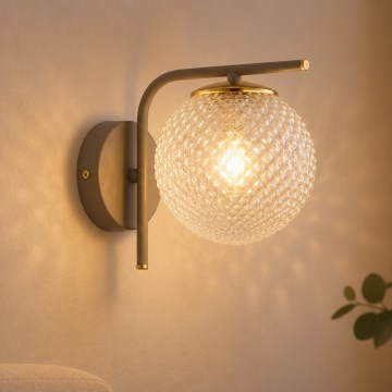 Brilagi - Lampă de perete STELLA 1xE27/60W/230V bej/auriu