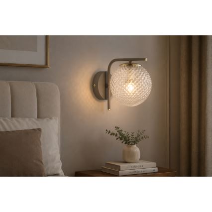 Brilagi - Lampă de perete STELLA 1xE27/60W/230V bej/auriu