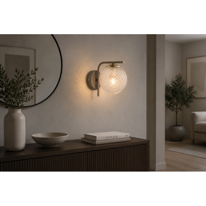 Brilagi - Lampă de perete STELLA 1xE27/60W/230V bej/auriu
