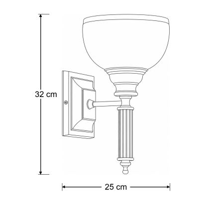 Brilagi - Lampă de perete TAURUS 1xE27/15W/230V bronz
