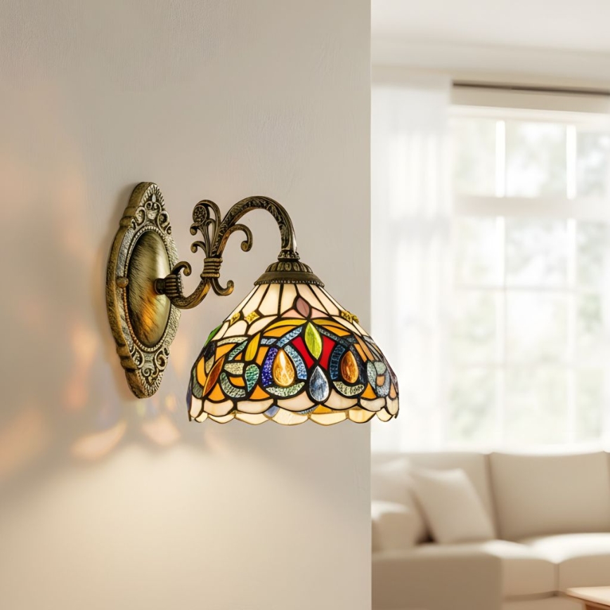 Brilagi - Lampă de perete Tiffany cu vitralii LUISA 1xE27/40W/230V