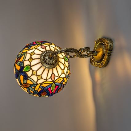 Brilagi - Lampă de perete Tiffany cu vitralii LUISA 1xE27/40W/230V