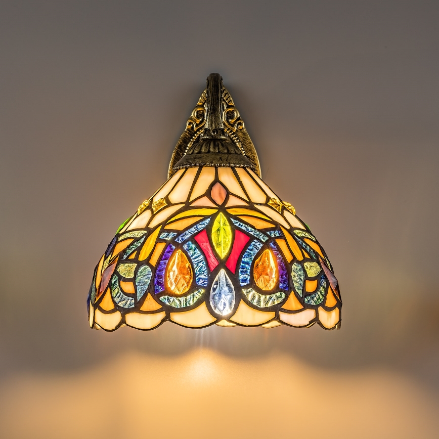 Brilagi - Lampă de perete Tiffany cu vitralii LUISA 1xE27/40W/230V