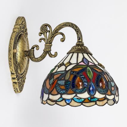 Brilagi - Lampă de perete Tiffany cu vitralii LUISA 1xE27/40W/230V