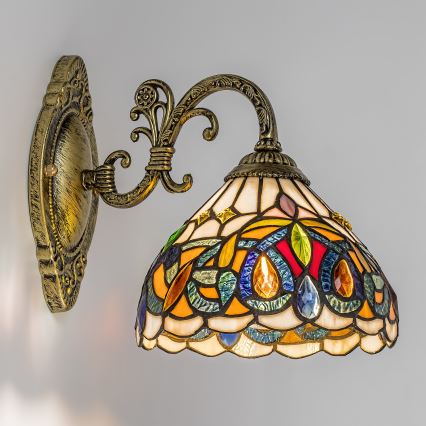 Brilagi - Lampă de perete Tiffany cu vitralii LUISA 1xE27/40W/230V
