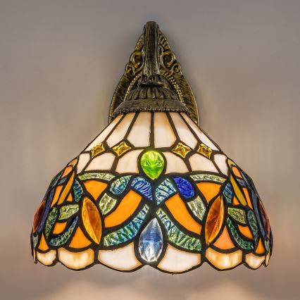 Brilagi - Lampă de perete Tiffany cu vitralii LUISA 1xE27/40W/230V