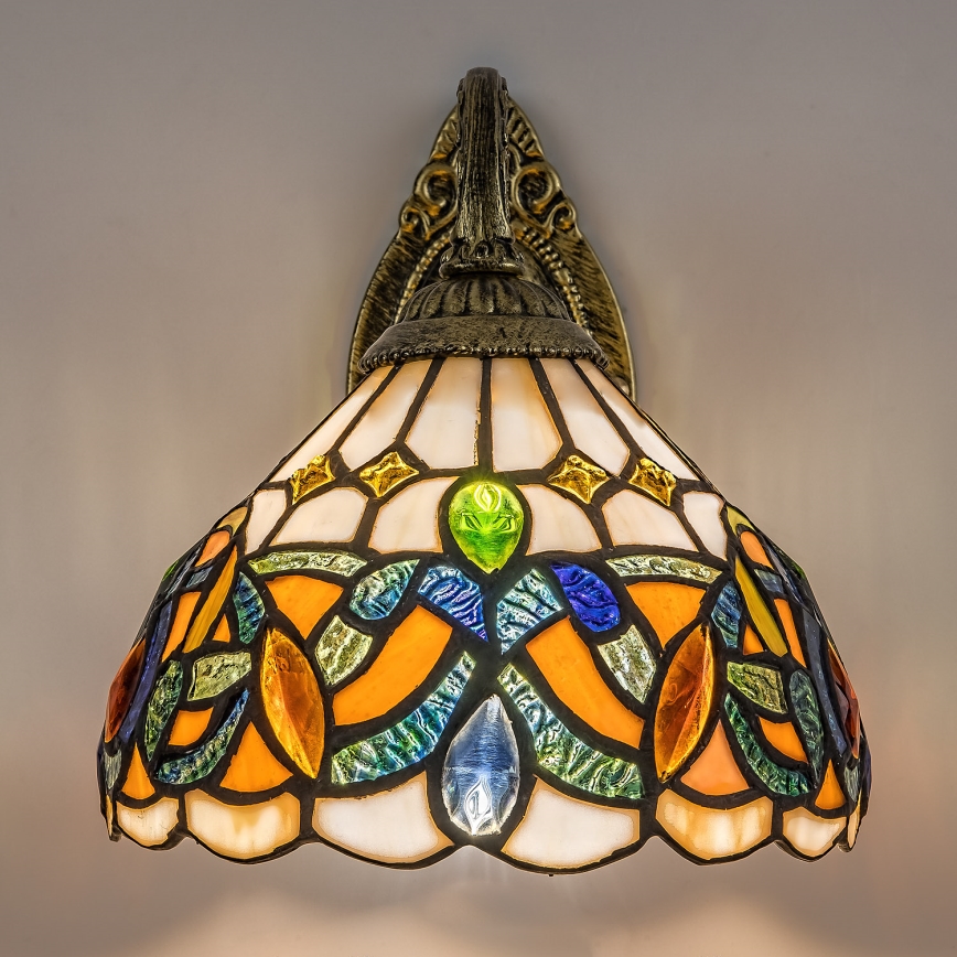 Brilagi - Lampă de perete Tiffany cu vitralii LUISA 1xE27/40W/230V
