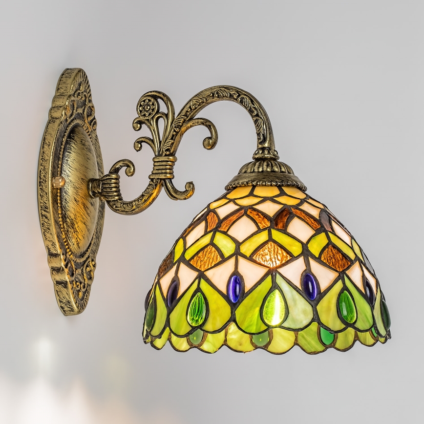 Brilagi - Lampă de perete Tiffany cu vitralii MARGARET, 1xE27/40W/230V