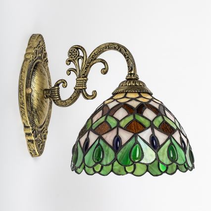 Brilagi - Lampă de perete Tiffany cu vitralii MARGARET, 1xE27/40W/230V