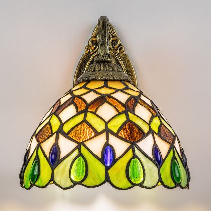 Brilagi - Lampă de perete Tiffany cu vitralii MARGARET, 1xE27/40W/230V