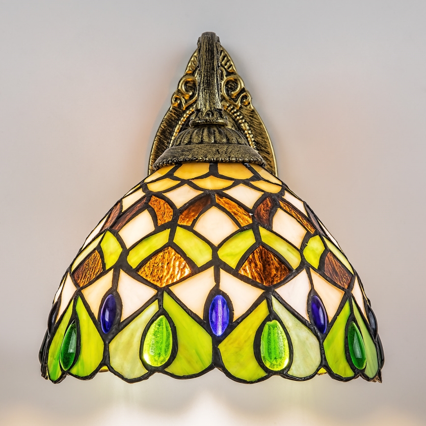 Brilagi - Lampă de perete Tiffany cu vitralii MARGARET, 1xE27/40W/230V