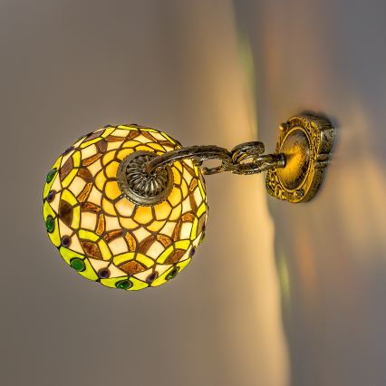 Brilagi - Lampă de perete Tiffany cu vitralii MARGARET, 1xE27/40W/230V