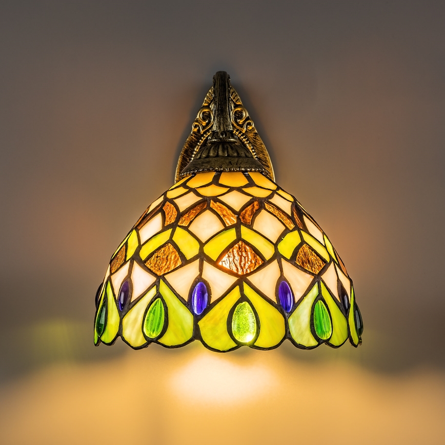 Brilagi - Lampă de perete Tiffany cu vitralii MARGARET, 1xE27/40W/230V