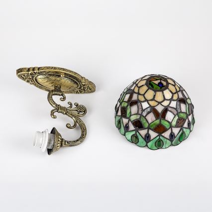 Brilagi - Lampă de perete Tiffany cu vitralii MARGARET, 1xE27/40W/230V
