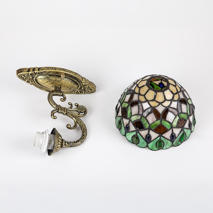 Brilagi - Lampă de perete Tiffany cu vitralii MARGARET, 1xE27/40W/230V