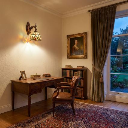 Brilagi - Lampă de perete Tiffany cu vitralii MIRABELLA 1xE14/40W/230V