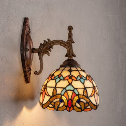 Brilagi - Lampă de perete Tiffany cu vitralii MIRABELLA 1xE14/40W/230V