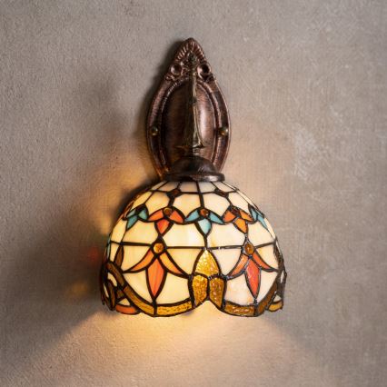 Brilagi - Lampă de perete Tiffany cu vitralii MIRABELLA 1xE14/40W/230V