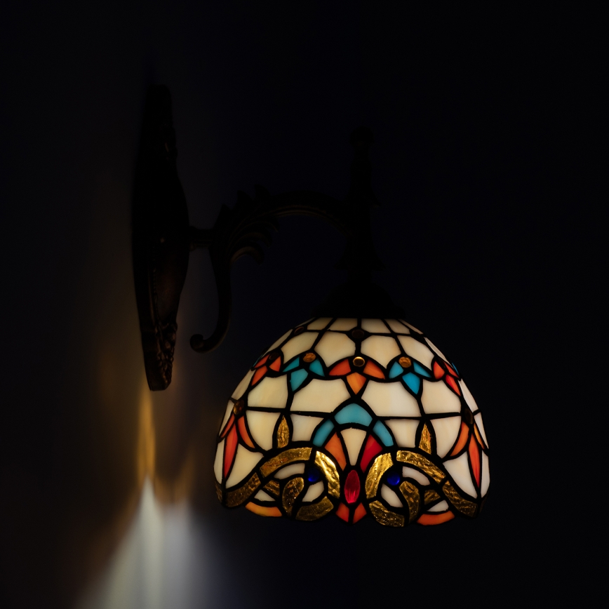 Brilagi - Lampă de perete Tiffany cu vitralii MIRABELLA 1xE14/40W/230V