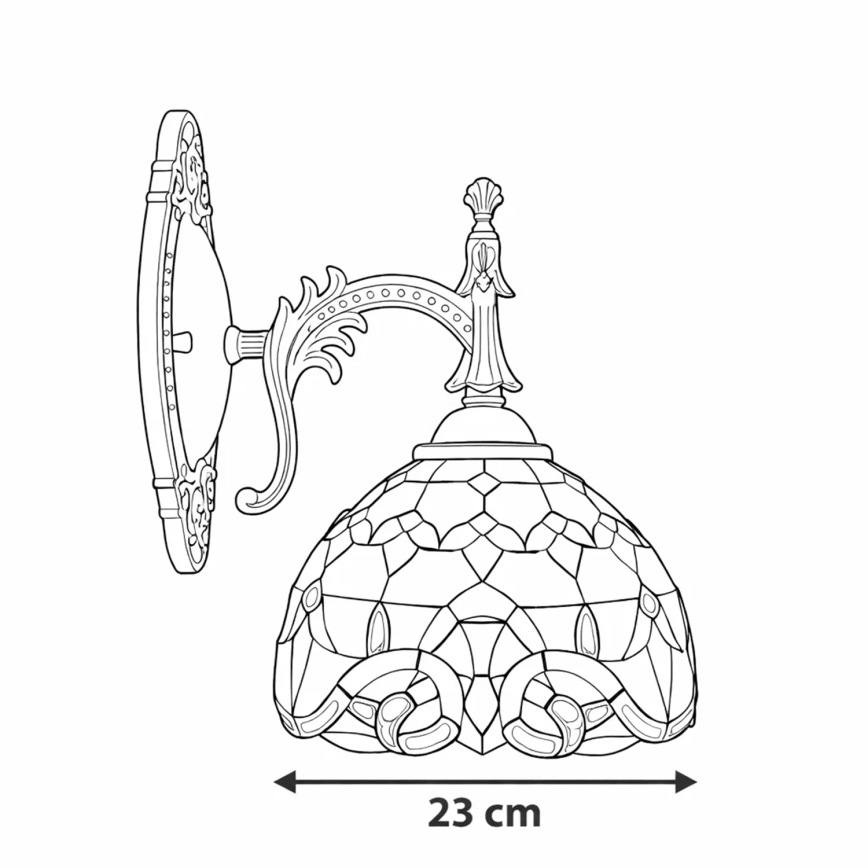 Brilagi - Lampă de perete Tiffany cu vitralii MIRABELLA 1xE14/40W/230V