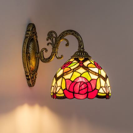 Brilagi - Lampă de perete Tiffany din vitralii GARLAN 1xE27/40W/230V